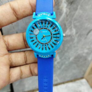 Curren Rubbar Belt Ladies Watch Model Diamond Round - Without Box - Image 5