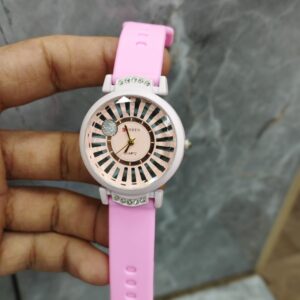 Curren Rubbar Belt Ladies Watch Model Diamond Round - Without Box - Image 2