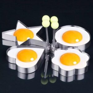 Pack of 4 Egg Shaper Kitchen Tools Star, Heart, Round, Flower Shaped Stainless Steel -  (random color ) - Image 5