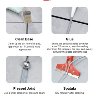 (280ML)Tile Reform Glue Tiles Gap Filler Agent | Waterproof Grout Sealant Adhesive Adhesive - Image 2