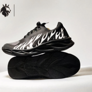 Men's Rubber Comfortable Joggers , White Fire - Image 4