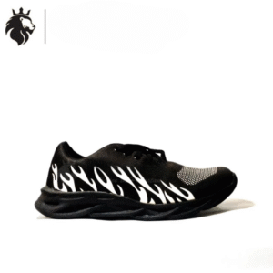 Men's Rubber Comfortable Joggers , White Fire - Image 3