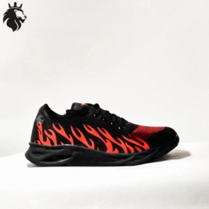 Men's Rubber Comfortable Joggers , Red Fire - Image 3