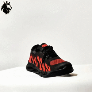 Men's Rubber Comfortable Joggers , Red Fire - Image 2