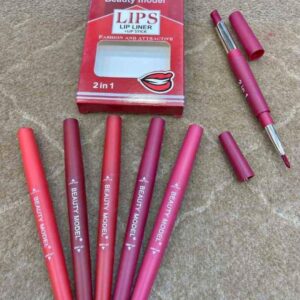 2-in-1 Lipstick & Lip Liner Pack ? 6 Vibrant Colors, Waterproof & Long-Lasting - Image 1