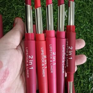2-in-1 Lipstick & Lip Liner Pack ? 6 Vibrant Colors, Waterproof & Long-Lasting - Image 3