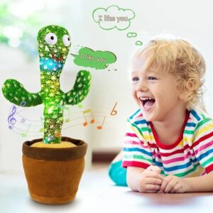 DANCING CACTUS TOY with mufler hat (RECHARGEABLE) (with box) - Image 3