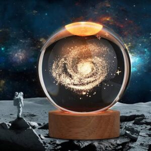(10 / 60 mm) 3d  Crystal Ball Night Light With Wooden Base For Boys And Girls - Image 5