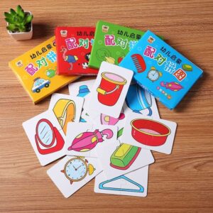 32 PCs - Montessori Toddler Card Matching Education Puzzle Toy Cartoon Jigsaw (Random shape Puzzle) - Image 3