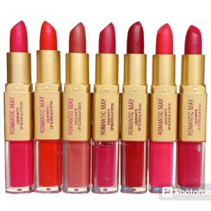 (Pack of 7 ) Romantic May  Liquid MATTE Lipgloss & Lip stick  (2 in 1) - Image 1