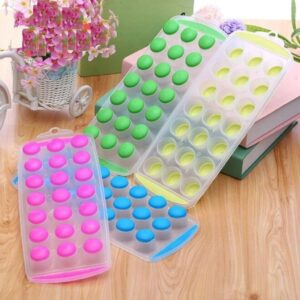 21 Grid Pop Up Ice Cube Tray With Lid Cover  (Random color) - Image 3