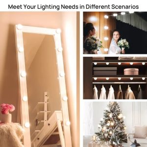 Vanity Mirror Lights ? Usb Vanity Lights Makeup Lighting 10 Dimmable Light Bulbs - Image 5