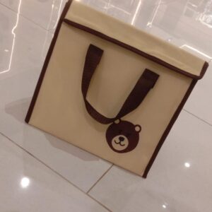 Non-woven Lunch Tote Bags Box Portable Fabric  Packaging Keep Warm Cold Delivery Reusable Pouches (Random Color & Design)... - Image 2