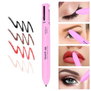 4 in 1 Waterproof Makeup Pen Eyebrow Pencil Long Lasting Easy Lip Color Liner Highlight Lying Silkworm Eyeliner Pen Makeup Tools (Random Color) - Image 4