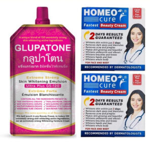 2 Homeo Cure Beauty Cream & 1 Glupatone Pack Of 3 - Image 1