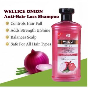 "Wellice Onion Anti Hair Loss Shampoo - Strengthening & Nourishing Formula for Thicker, Fuller Hair - Image 5
