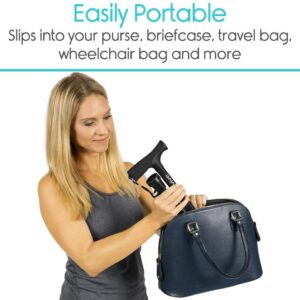 Portable Folding Walking Stick with Led Light & Aluminium Handle For Adults or old Peoples Black - Image 5