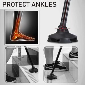 Portable Folding Walking Stick with Led Light & Aluminium Handle For Adults or old Peoples Black - Image 3