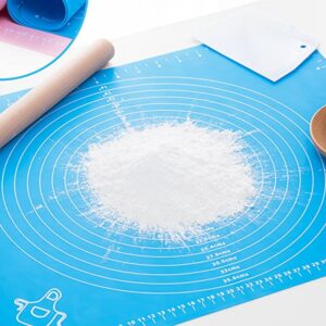 Big Size Silicone Baking Roti Mat With Measurements Heat Resistant Cookie Sheet Oven Liner | Non Stick Flour Rolling Mat | Baking Mat Kneading Dough Pad (Random Color) - Image 2