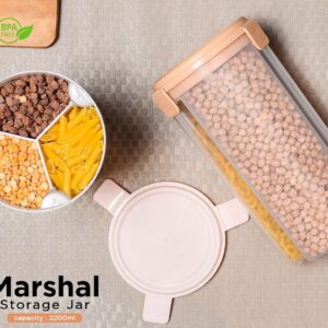 3 in 1 Transparent Air Tight Container with 3 Partitions - Image 2