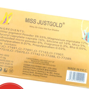 Miss JUSTGOLD 20 COLOR Eyeshadow Palette With double Headed brush & Mirror - Image 2