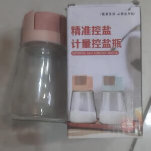 Sealed Seasoning quantitative Bottle salt pepper condiment Dispenser Glass Spice Jar | Salt Control Bottle Press - 180ml (random color) - Image 1