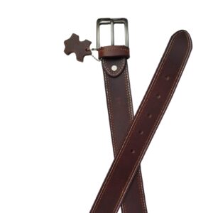 (Big Size) - Men Buffalo pull-up leather | Waist Belt for boys & Mens (Maroon) - Image 3