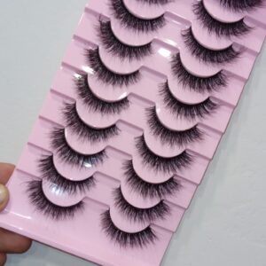 M38 3D False Eyelashes Fake Eyelashes Dramatic Messy Mink for girls & women - Image 1