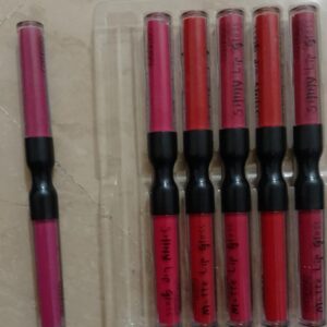 6 Pcs Set Matte and shiny dual lip gloss - Image 1