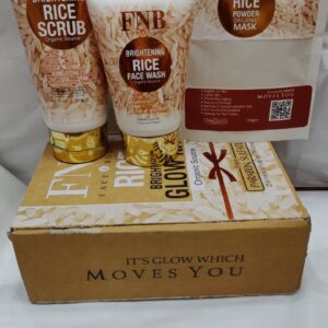 FNB Rice [3 in 1] Whitening Brightening Glow Kit | Home Facial For Best Skin for Girls and Women - Image 1