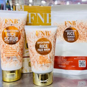 FNB Rice [3 in 1] Whitening Brightening Glow Kit | Home Facial For Best Skin for Girls and Women - Image 3