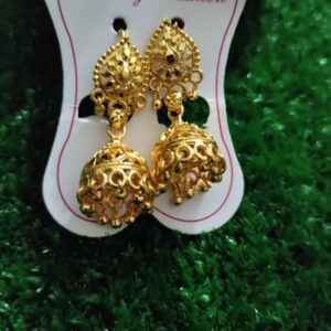 1 Pair Golden antique jhumke - Image 2