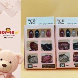 96 PCs nails without glue or sticker (Random Color) - Image 4