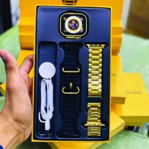 C9 Ultra Max Gold Edition Color Smartwatch 2.1 Inch Screen With Hryfine App - Image 4