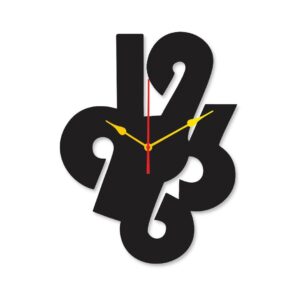 digit  dial 12x12 Wall Clock I Wall clocks for bedroom I Quartz Watch DIY Design  black color - Image 1