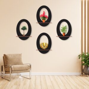 Oval shelves Pack of Four wall art Style Modern Design Decoration - Image 2