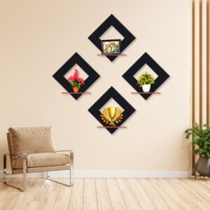 (Pack of 4) Square hexa shelves Art Home Decorations - Image 1