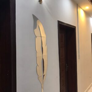 silver )leaf Mirror silver Home Wall art - Image 1