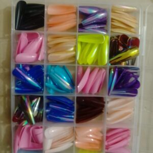 288 PCs colorful and Shiny nails box (Random Color) - Image 3