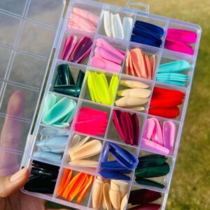 288 PCs colorful and Shiny nails box (Random Color) - Image 2