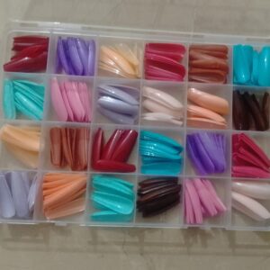 288 PCs colorful and Shiny nails box (Random Color) - Image 1
