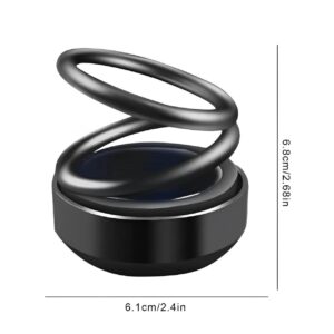 Car Solar Mounted Suspended Double Ring Ornaments, Aromatherapy Perfume, High-End Elegance, Car Interior Accessories (Random Color) - Image 1