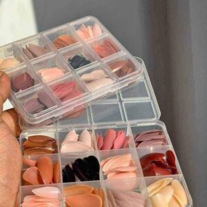 144 PCs nails box colorful and Shiny nails box (Random Color) - Image 3
