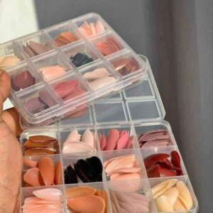 144 PCs nails box colorful and Shiny nails box (Random Color) - Image 4