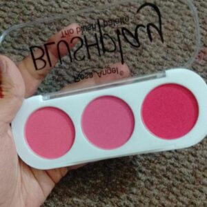 3 Color Makeup Blush Palette Mineral Powder Red Rouge Long Lasting Natural Cheek Blusher (random color) - Image 3