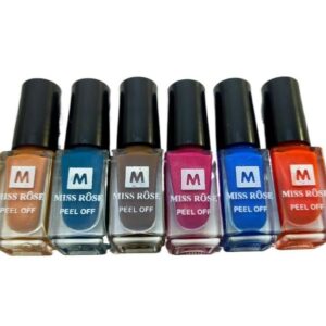 Pack Of 6 Miss rose peel off nail polish - Image 5