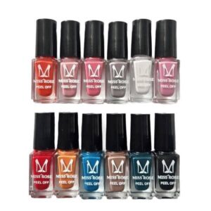 Pack Of 6 Miss rose peel off nail polish - Image 4