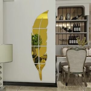 3d Acrylic Wall leaf Mirror reflection Room Decor - Image 2