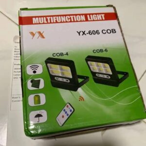 Multifunction 360 Degree Rotatable Remote Control LED Solar Light Wall Lamp with Built-in Solar Rechargeable Battery, with Human Induction, Intelligent Lighting Control, Waterproof ? Model: YX-606 - Image 1