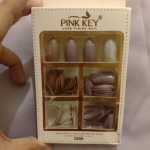 96 PCs Nude Colors Nail Pack Without Glue Or Sticker (random Color) - Image 2